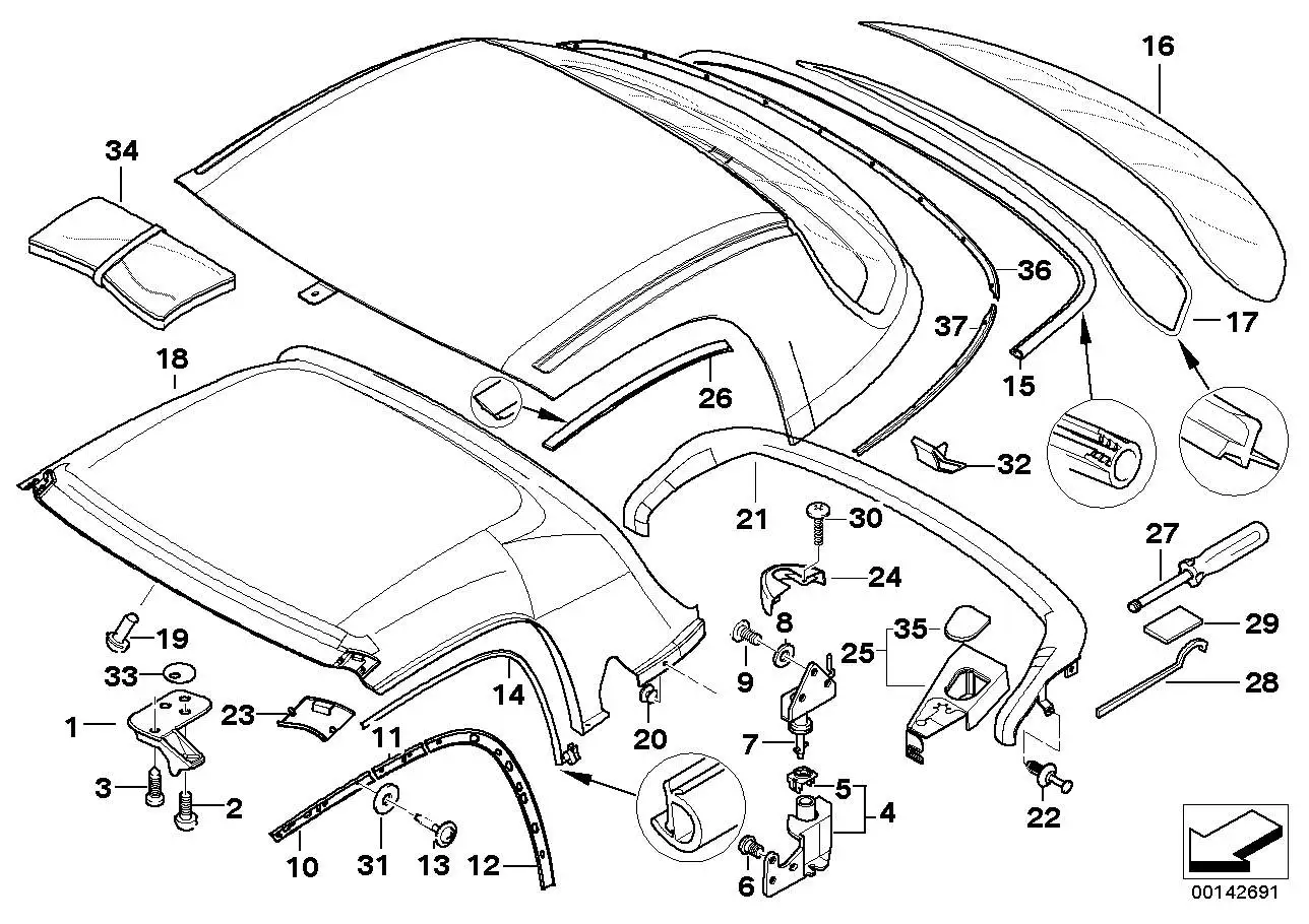 BMW Abdeckung links 54218410507 - Bildposition 23