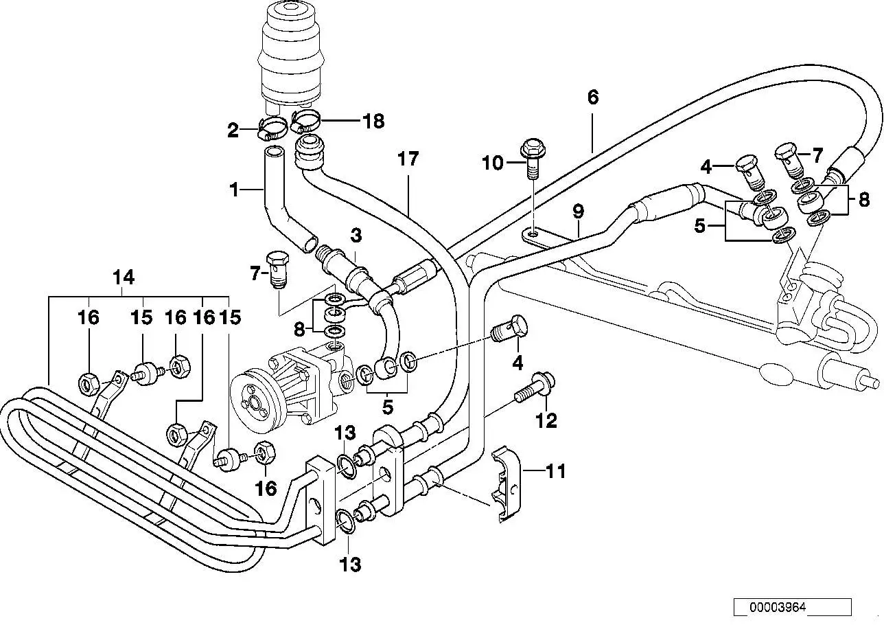 BMW Druckschlauch E36 32411091745