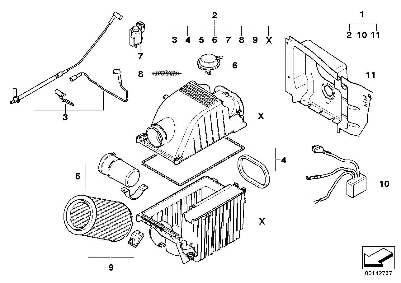 BMW Unterdruckleitung R52 R53 13717558435 - Bildposition 03
