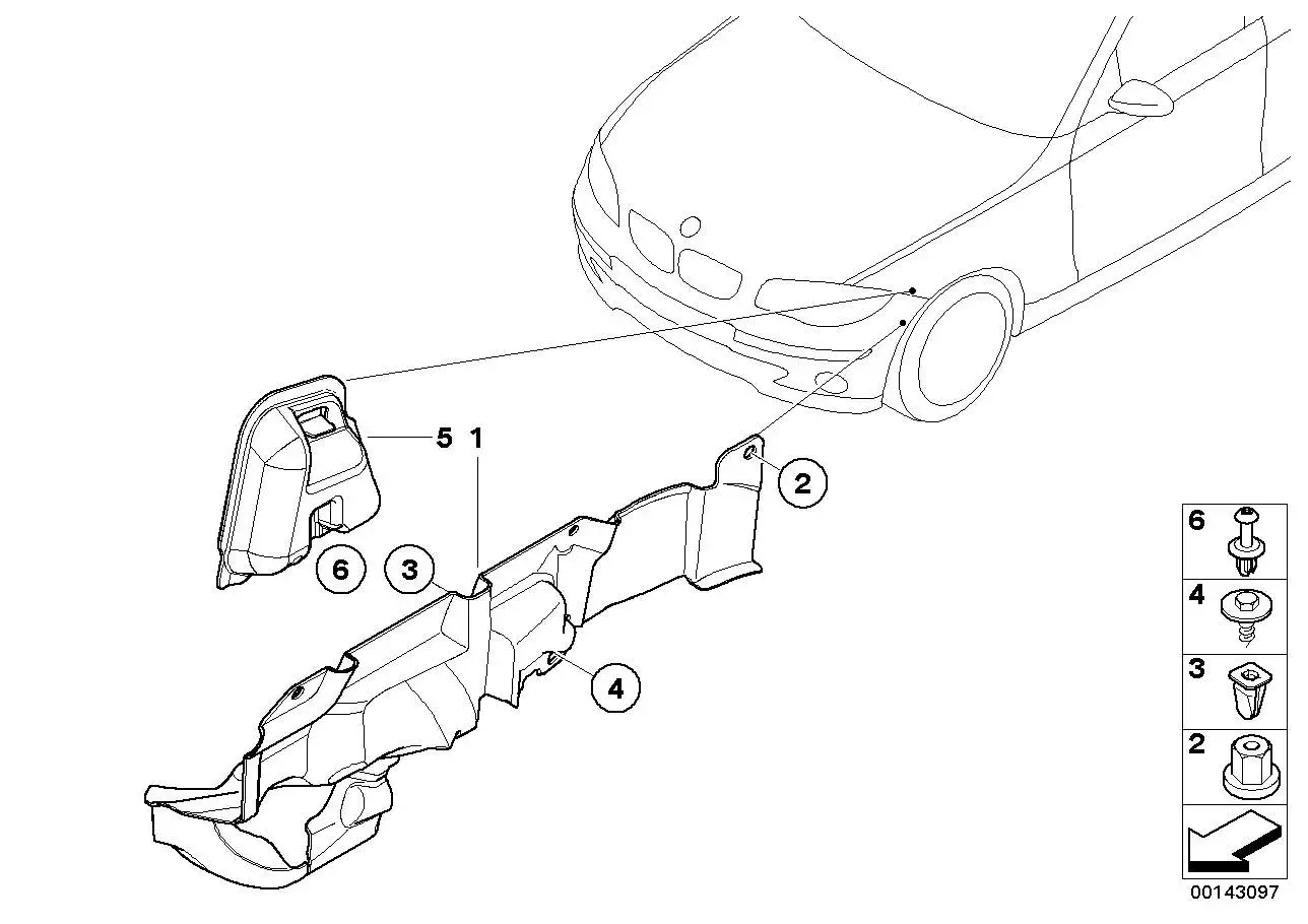 BMW Abdeckung Durchgang Federstütze links E81 E82 E84 E87 E88 E90