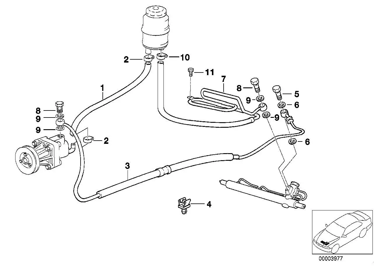 BMW Formschlauch E36 32411093460 - Z3 E36