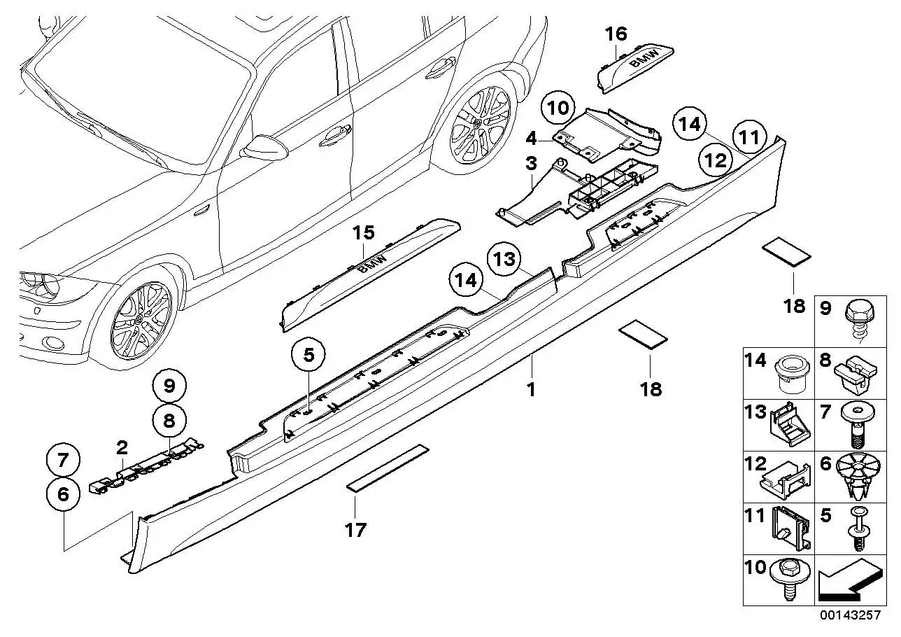 BMW Clip E87 51717836735