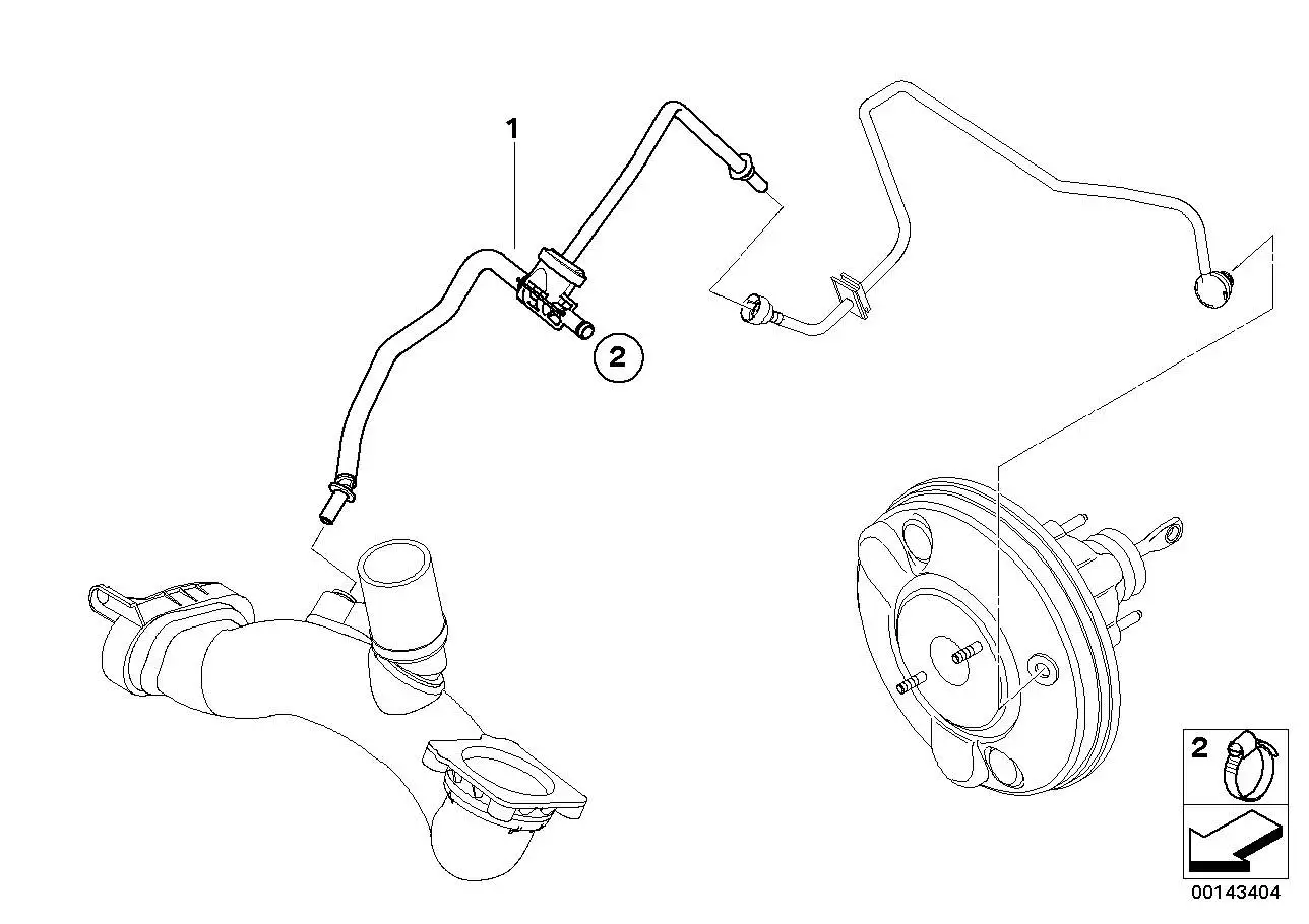 BMW Saugstrahlpumpe mit Leitungen R52 R53 11667550007