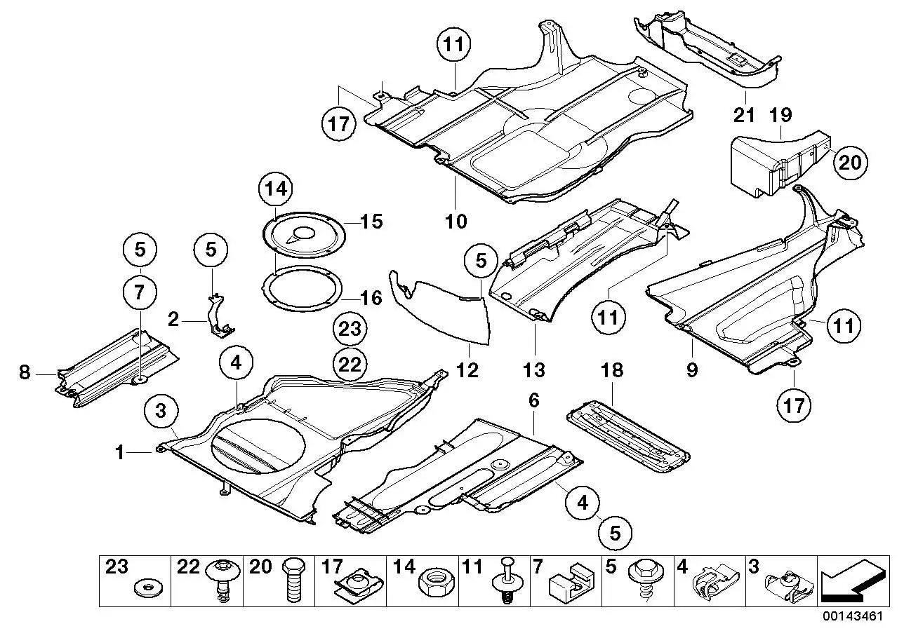 BMW Verkleidung links E46 51717892953