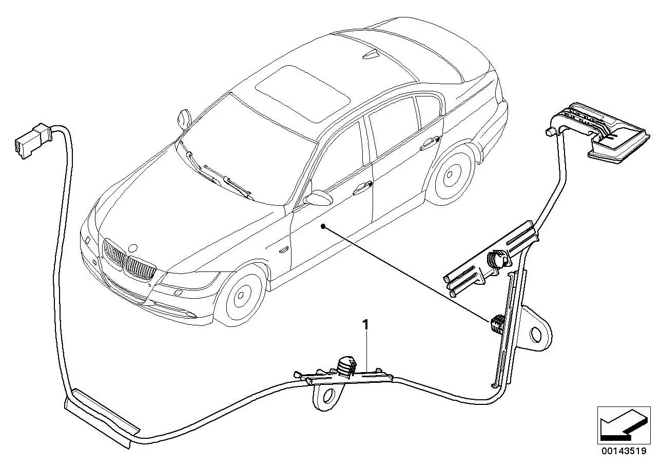 BMW Türgriffbeleuchtung rechts E92 E93 63317163512