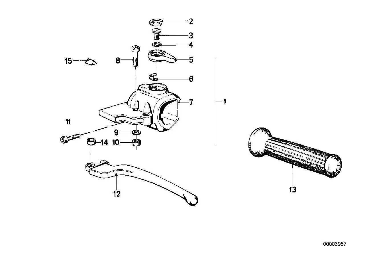 BMW Griffeinheit links R45 R45T R65 R65T 32721241862 - R45 / Bild