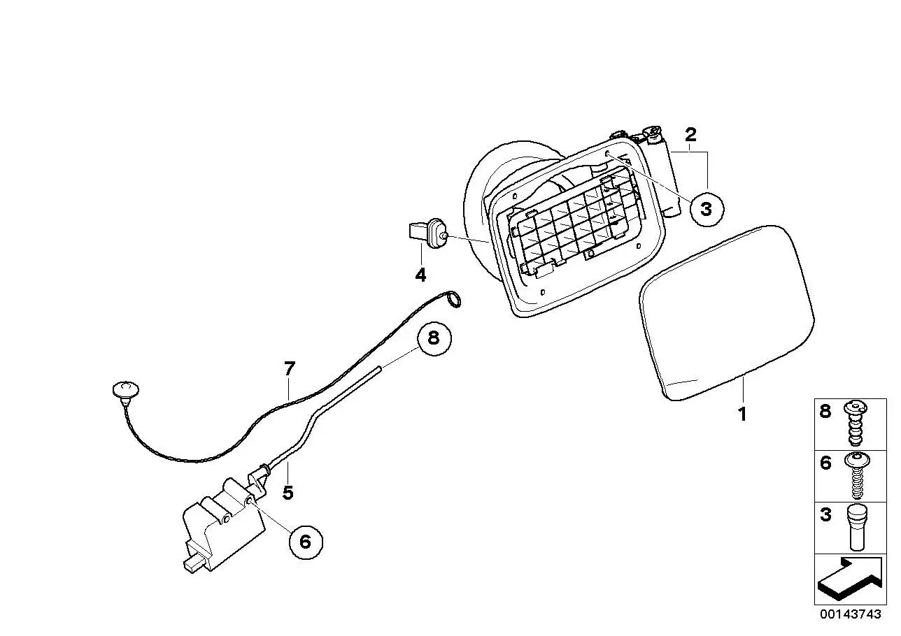 BMW Anschlagpuffer mit Auswerfer E46 E60 E61 E63 E64 E65 E66 E70