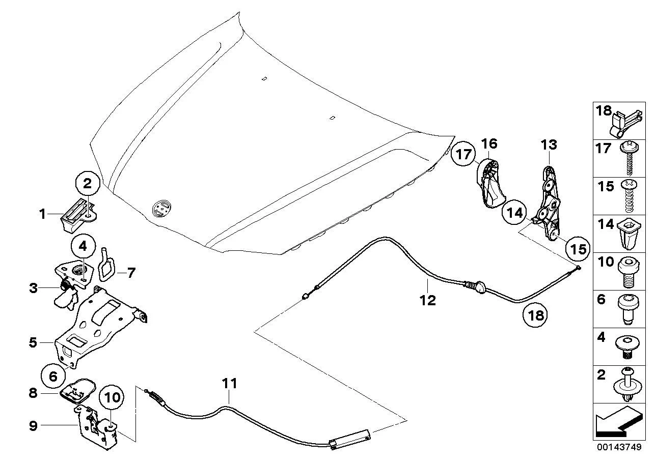 BMW Verstärkung Aufnahme Schloss E81 E82 E87 E88 51647123405