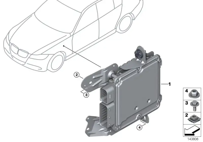 BMW Steuergerät Aktivlenkung E81 E82 E87 E88 E90 E91 E92 E93 3243