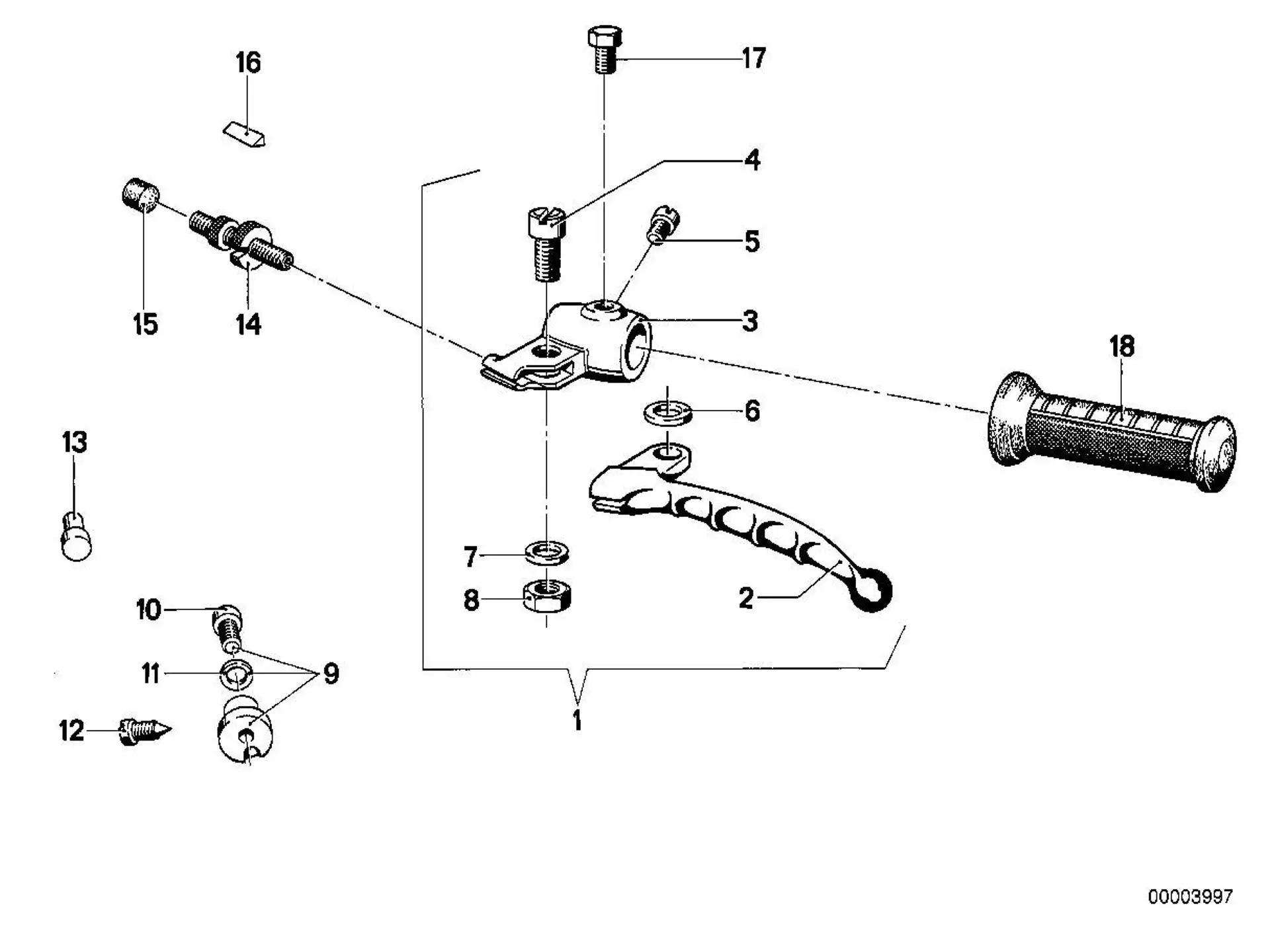 BMW Griffgummi links eckig R50 R60 R75 R90 R90S R45 R45T R65 R65T 32721237811