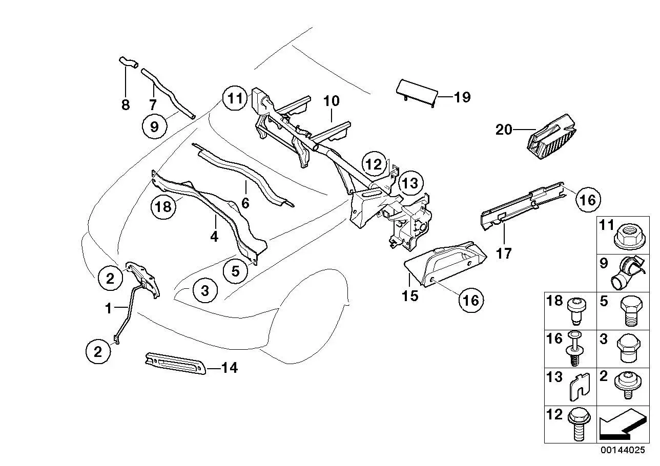 BMW Linsenschraube E65 E66 E81 E82 E83 E87 E88 R55 R56 R57 R58 R5