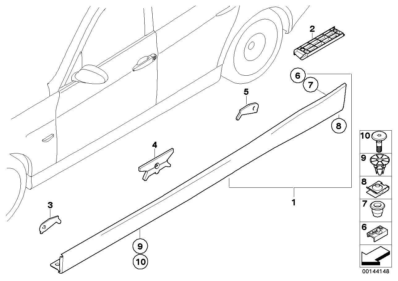 BMW Clip E90 E91 51777166869