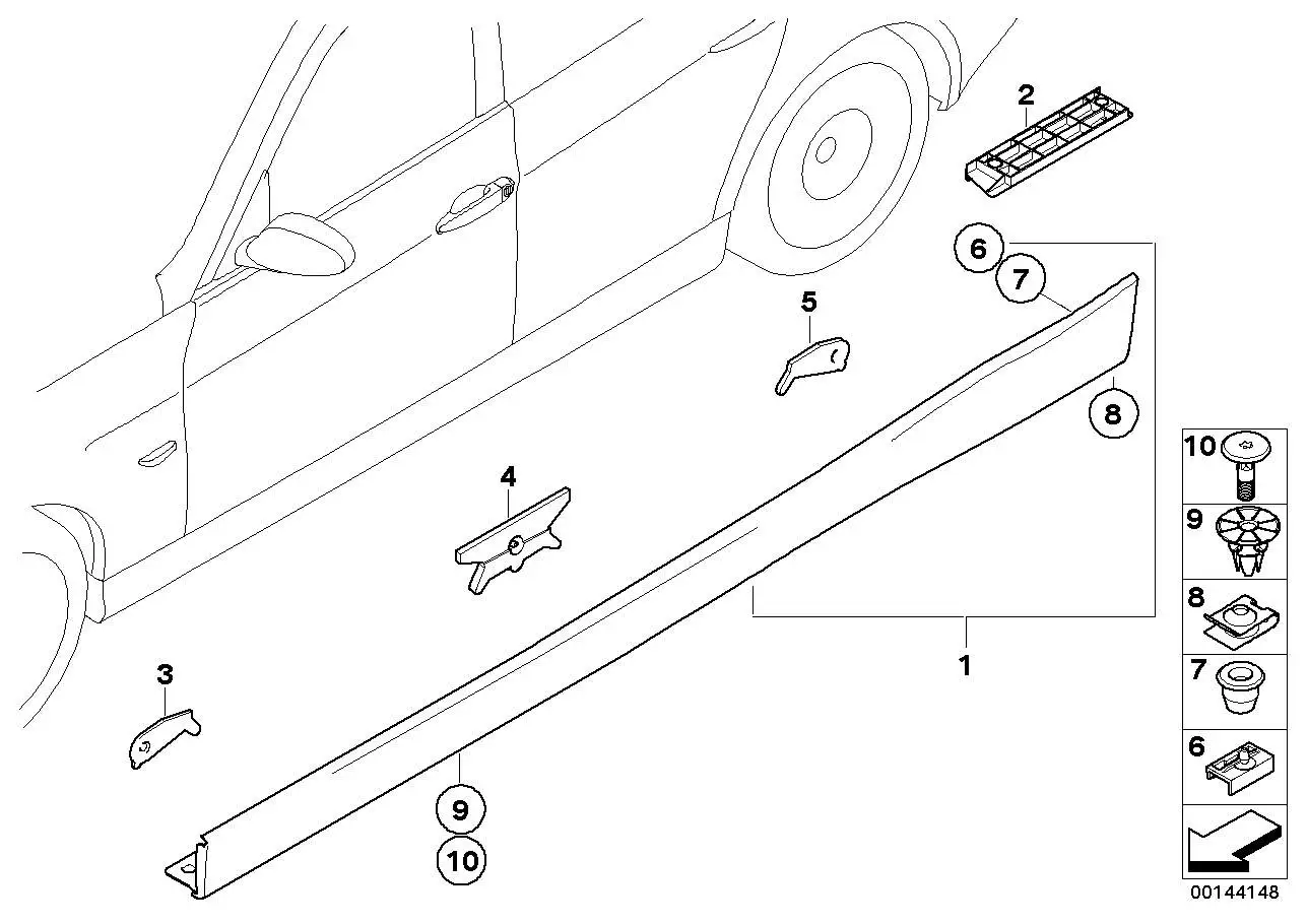 BMW Clip E90 E91 51777166869 - 3er E90, 3er E91