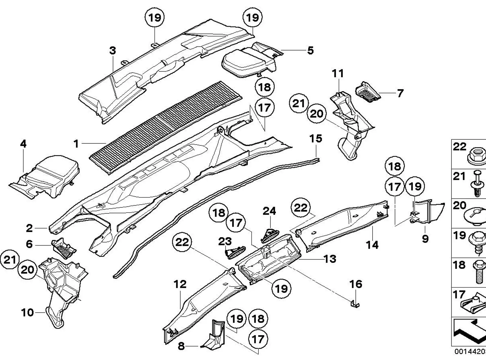 BMW Gehäuse Mikrofilter Oberteil E81 E82 E84 E87 E88 E90 E91 E92 E93 64316987498