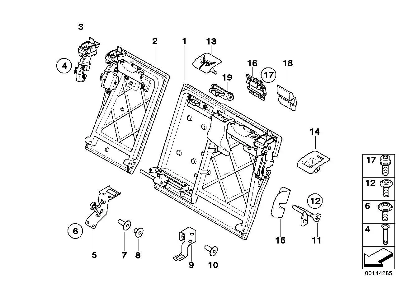 BMW Abdeckung Aufnahme Rollo E46 E61 E83 F25 51478235624 - Bildpo