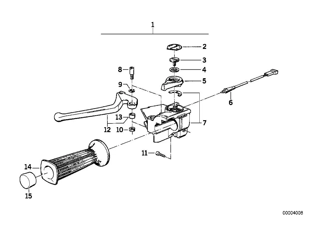 BMW Handhebel silber links 32721338824