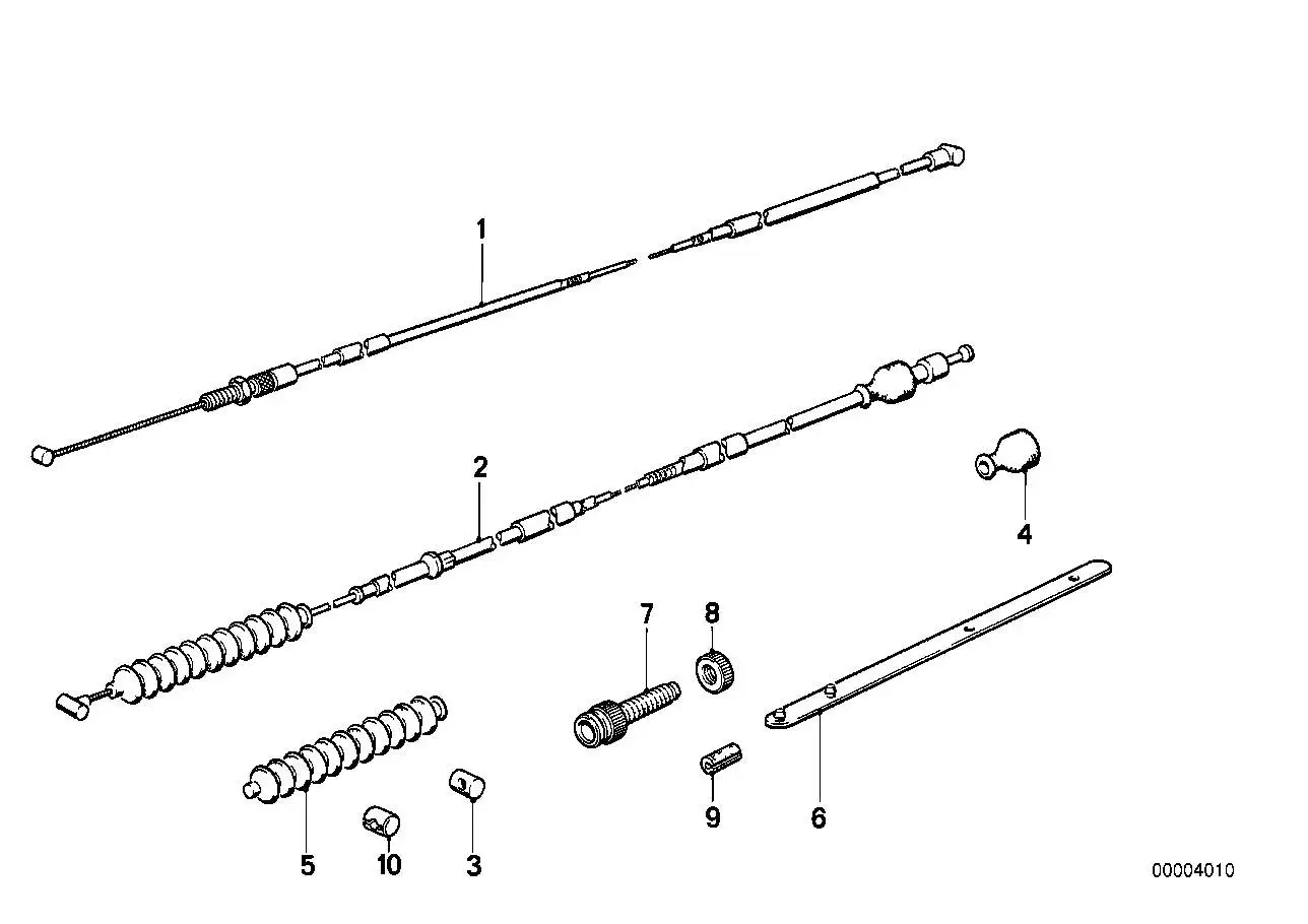 BMW Kupplungsseilzug 32732324960 - K589, 89V2, K569 / Bildpositio