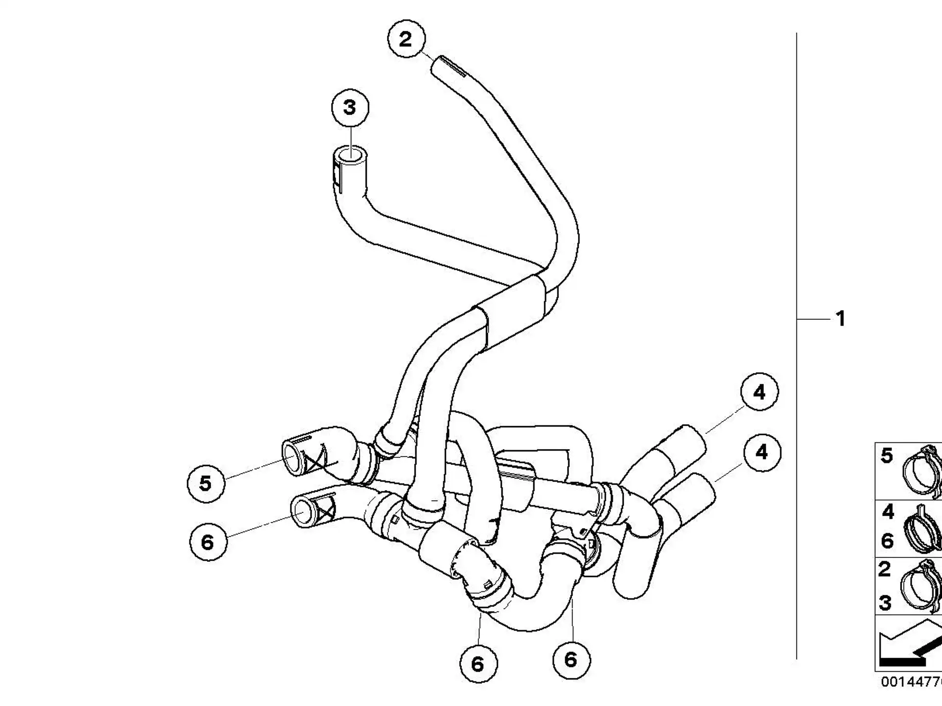 BMW Kühlmittelschlauch R52 R53 17127541095