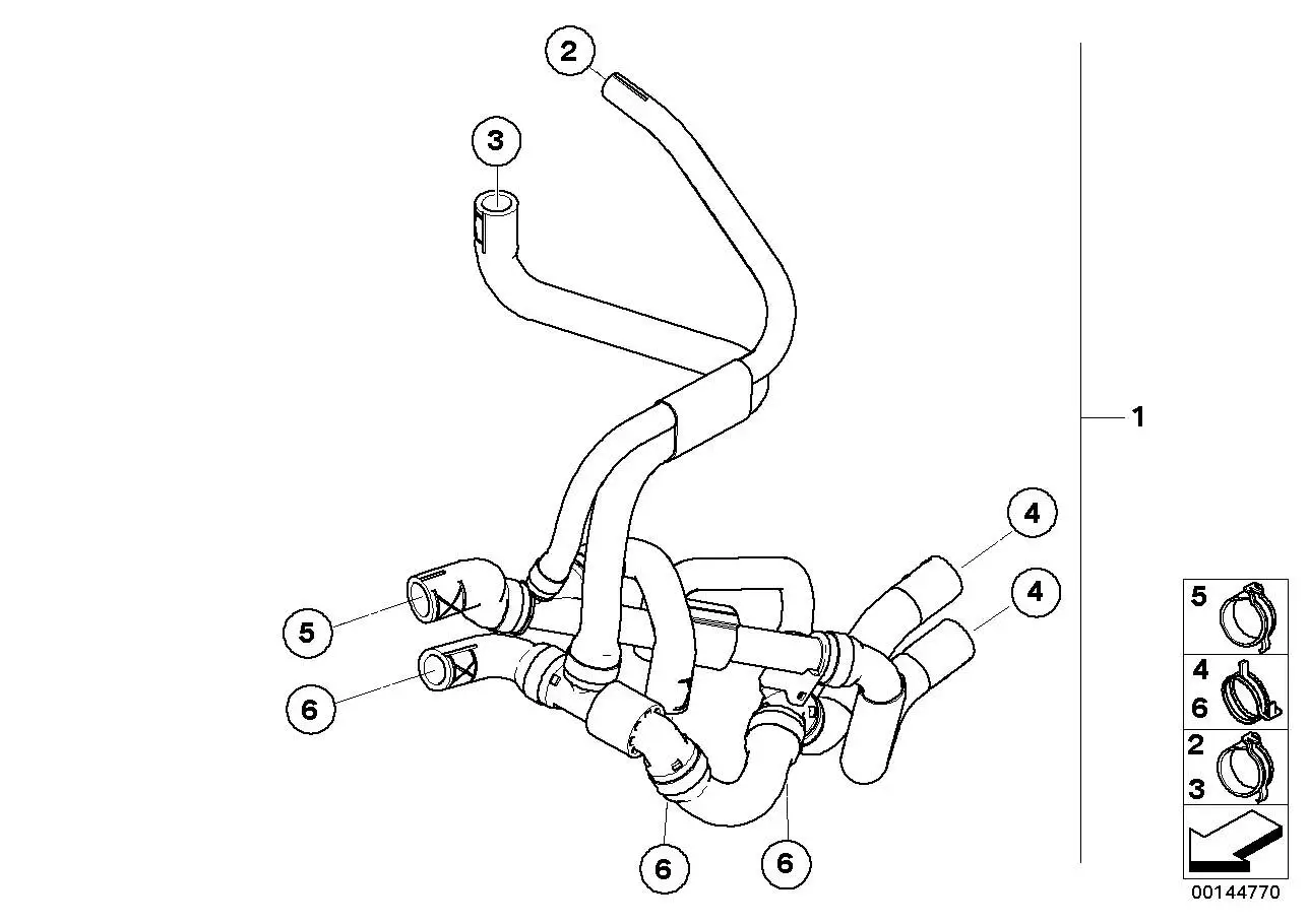 BMW Kühlmittelschlauch R52 R53 17127541095 - Bildposition 01