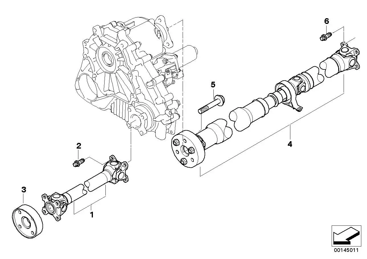BMW Gelenkwelle hinten E83 26107577059