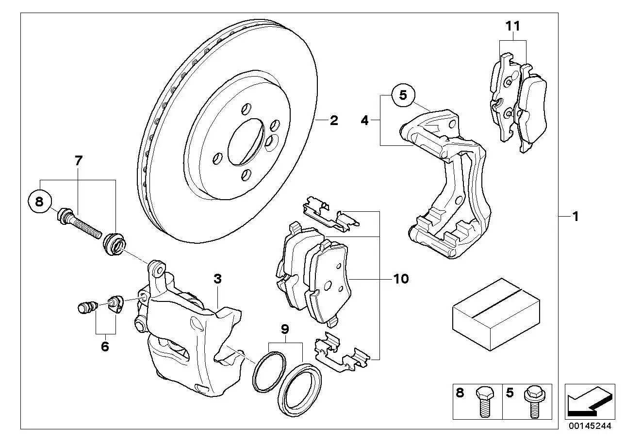 BMW Bremsscheibe belüftet R50 R52 R53 34116768933