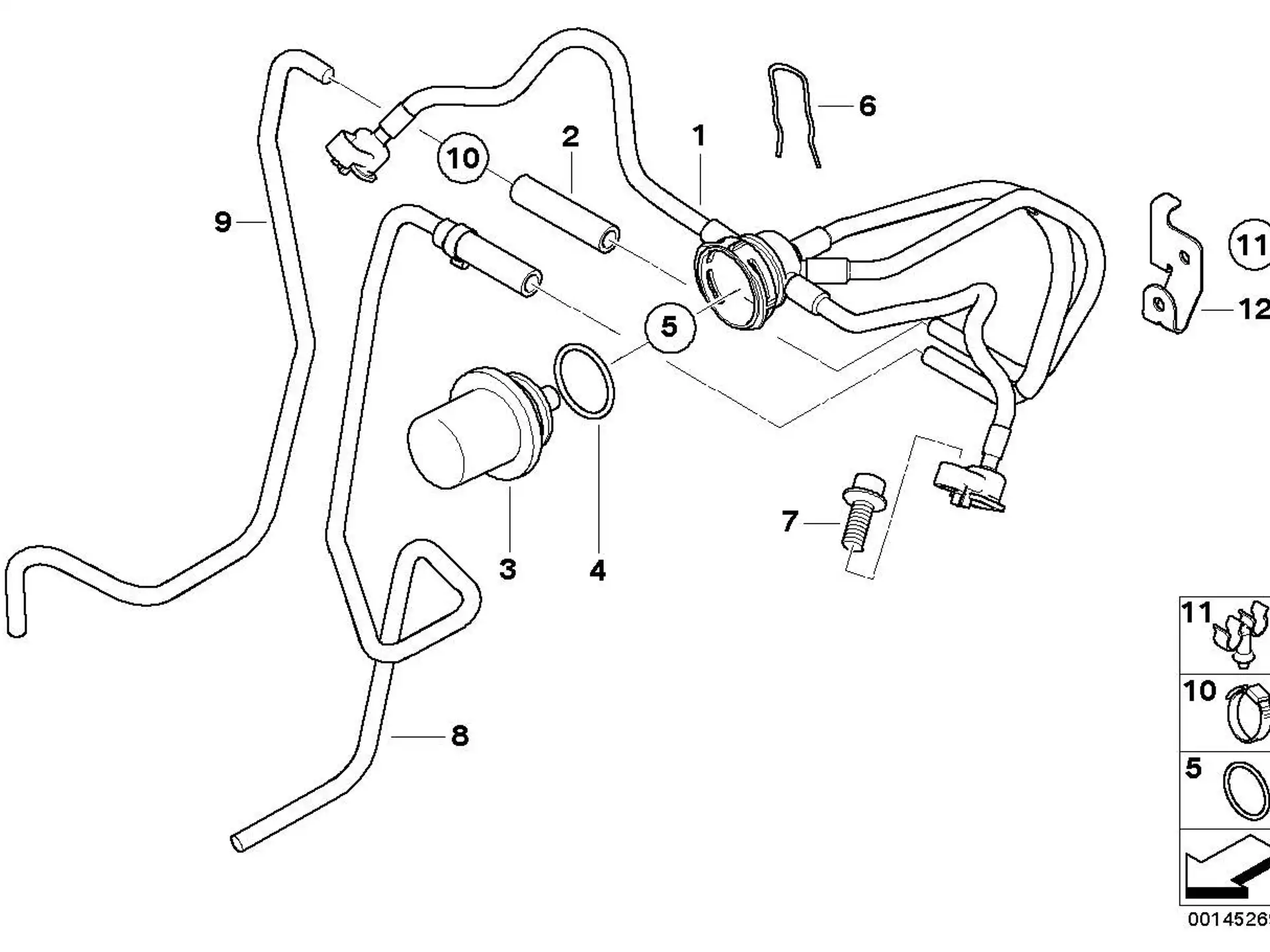 BMW Kraftstoffdruckregler K25 K25H K26 K27 K28 K29 K41 13531465107
