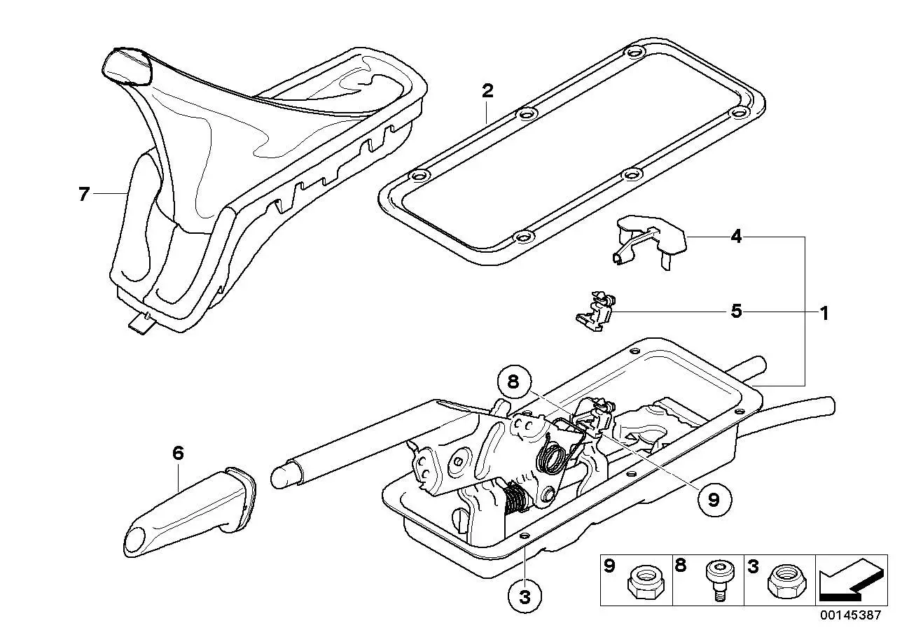 BMW Handbremshebelabdeckung E85 E86 34427055784 - Z4 E85, Z4 E86
