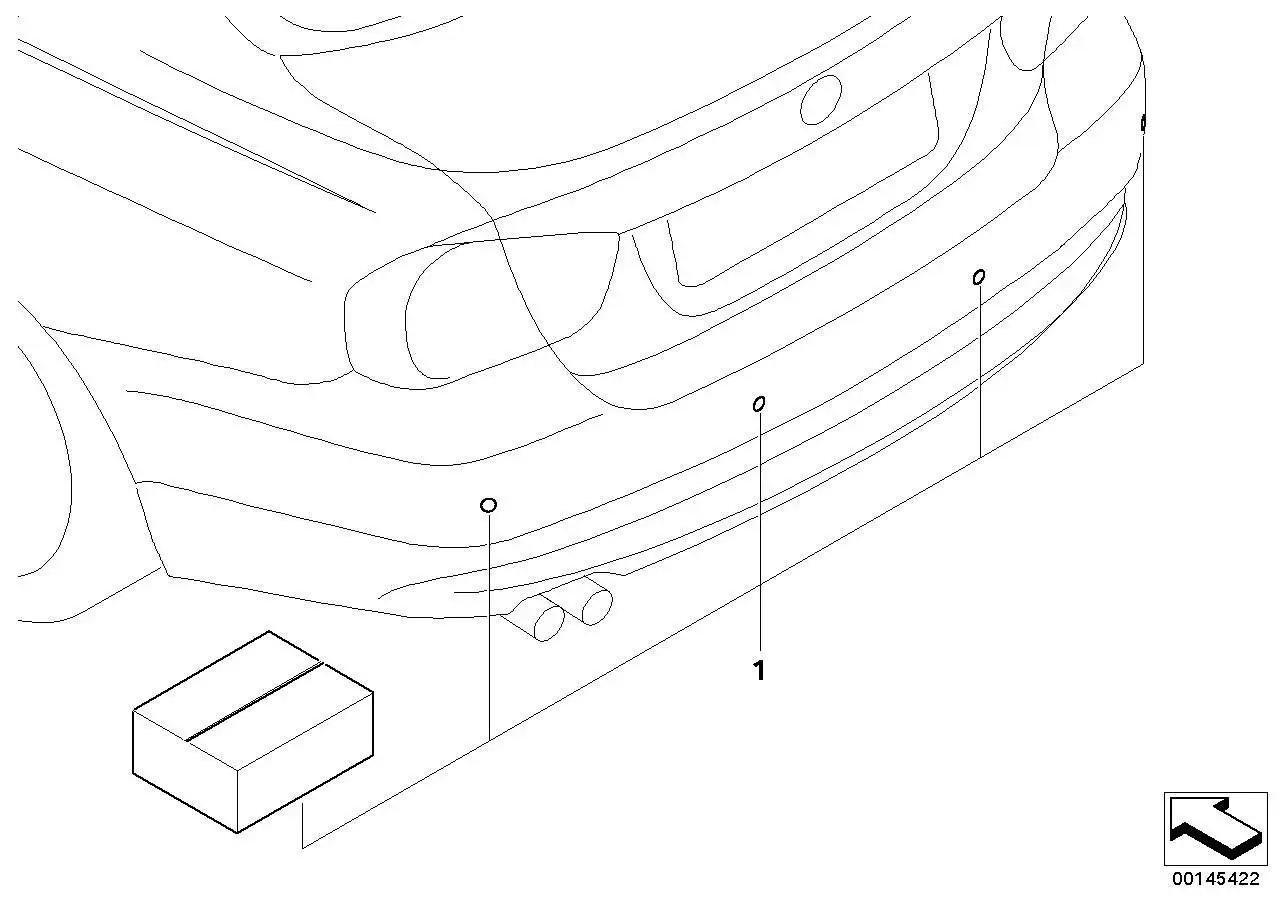 BMW Satz Aufnahme PDC-Sensor hinten E91 51127213859