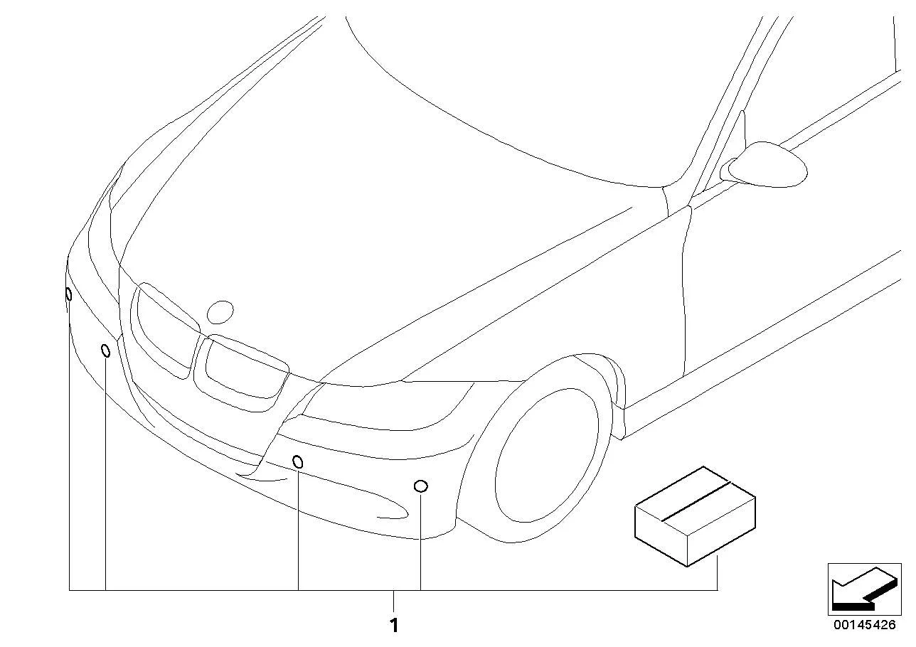 BMW Satz Aufnahme PDC-Sensor vorne E90 E91 51117213857