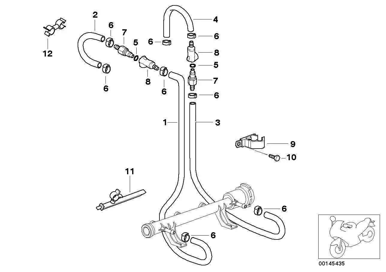BMW Kraftstoffschlauch Vorlauf K41 13317688201 - Bildposition 02