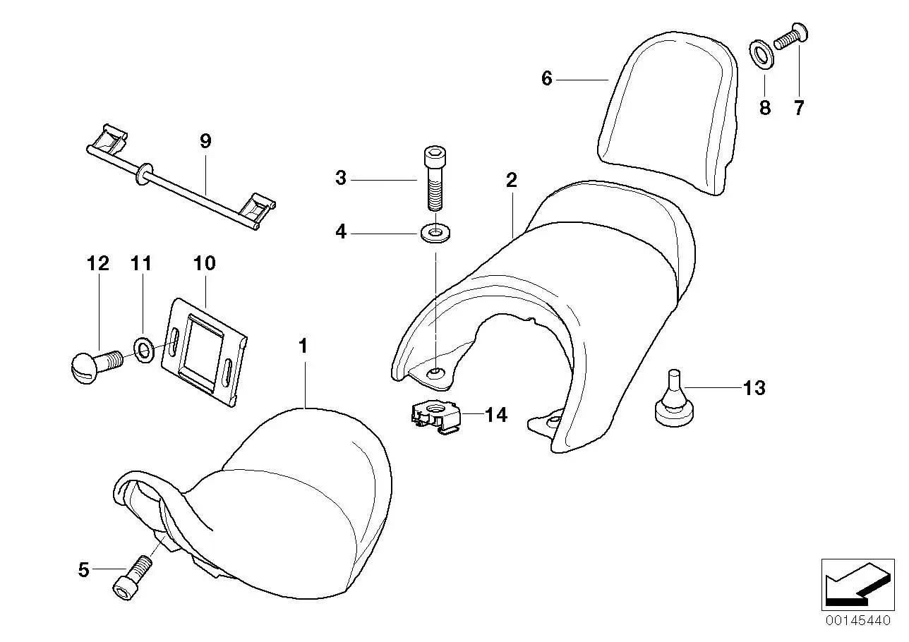 BMW Halter Sitz 52537678254