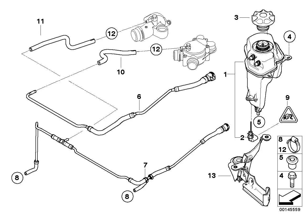 BMW Entlüftungsleitung E60 E61 E63 E64 17122282954