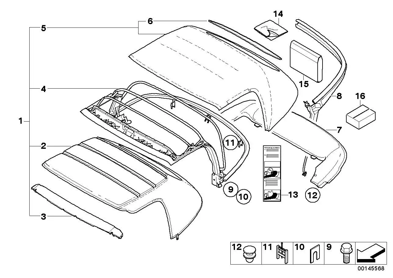 BMW Schutzhülle E52 54347012748 - Bildposition 15