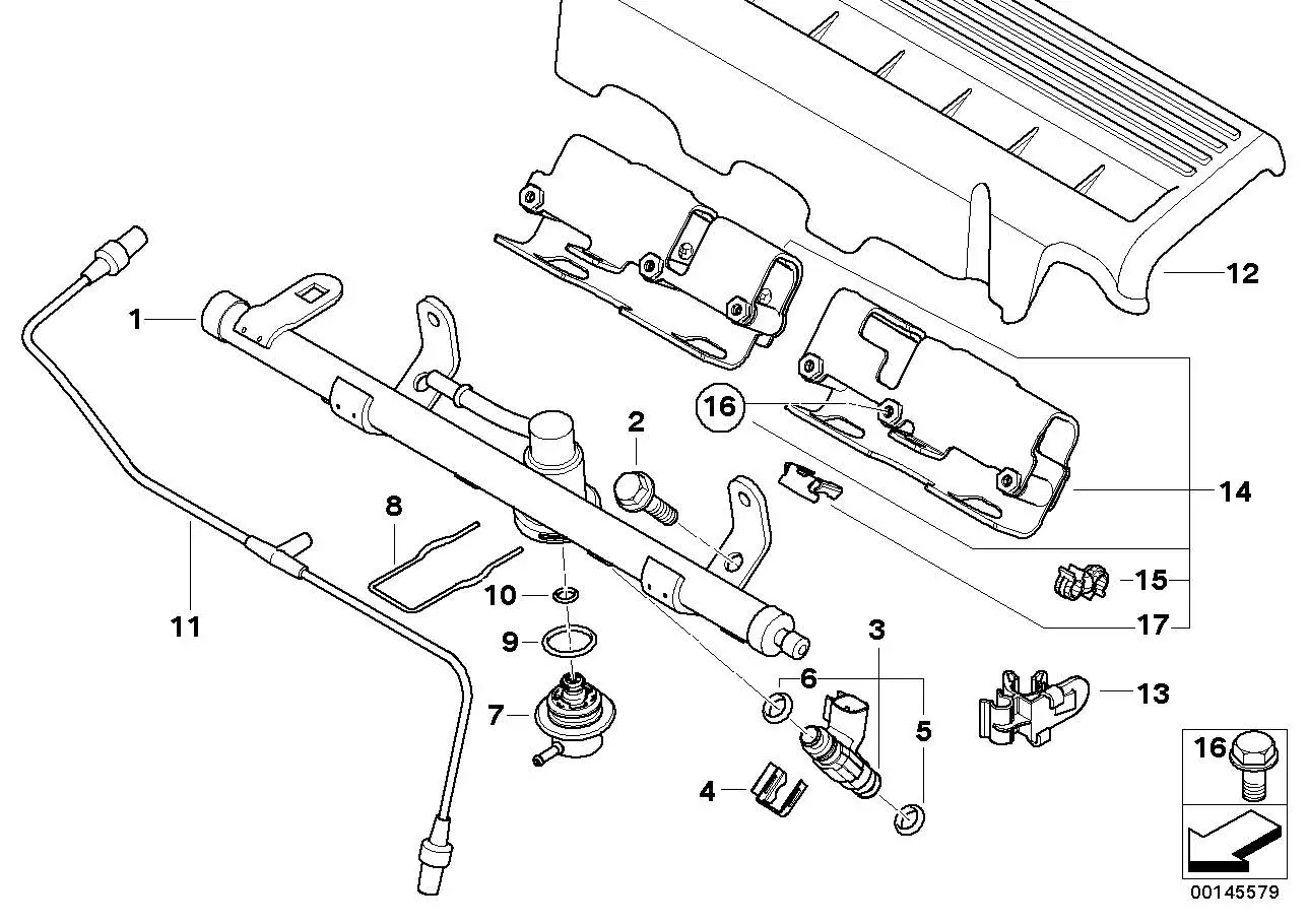 BMW Halteklammer Einspritzventil R50 R52 07137829902
