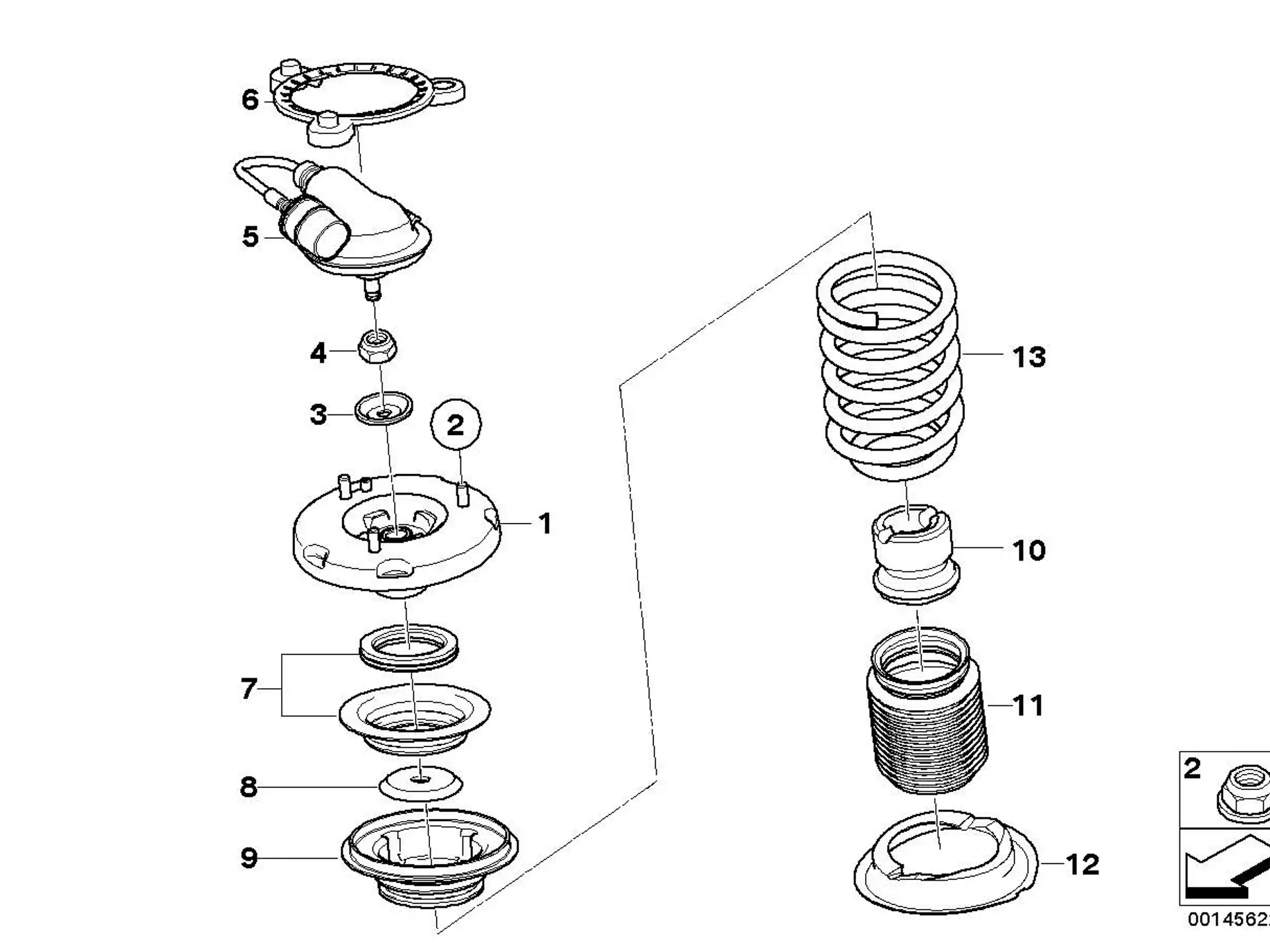 BMW Sechskantmutter selbstsichernd E38 E39 E53 E60 E61 E63 E64 E65 E66 E85 E86 31106779396