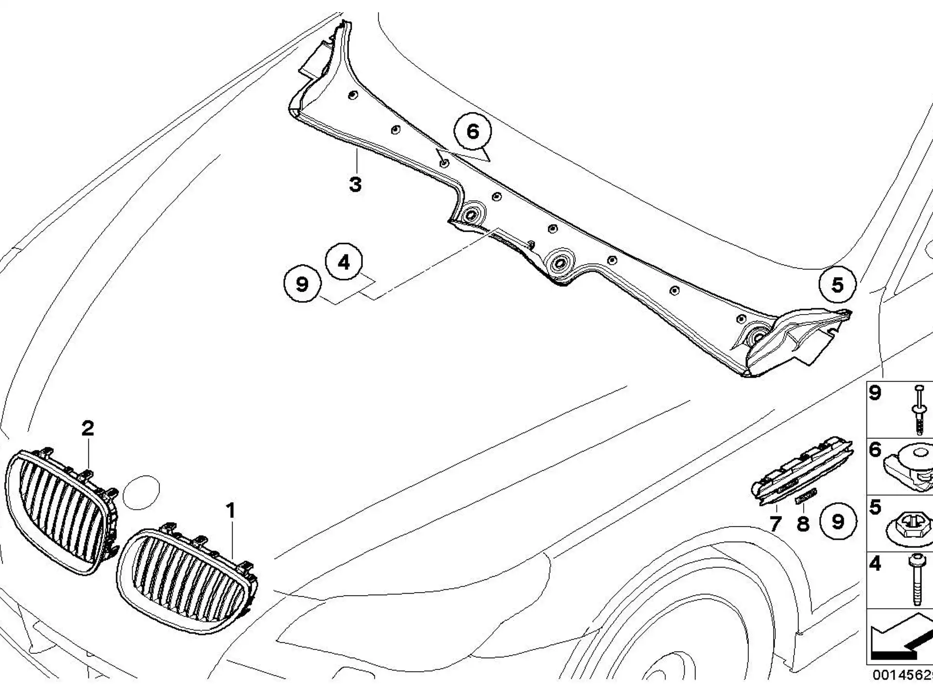BMW Abdeckung Windlauf E60 E61 51717027083
