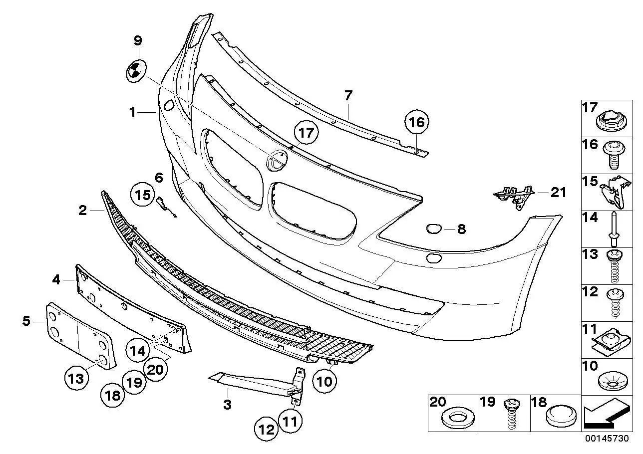 BMW Gitter E85 E86 51117158831 - Z4 E85, Z4 E86