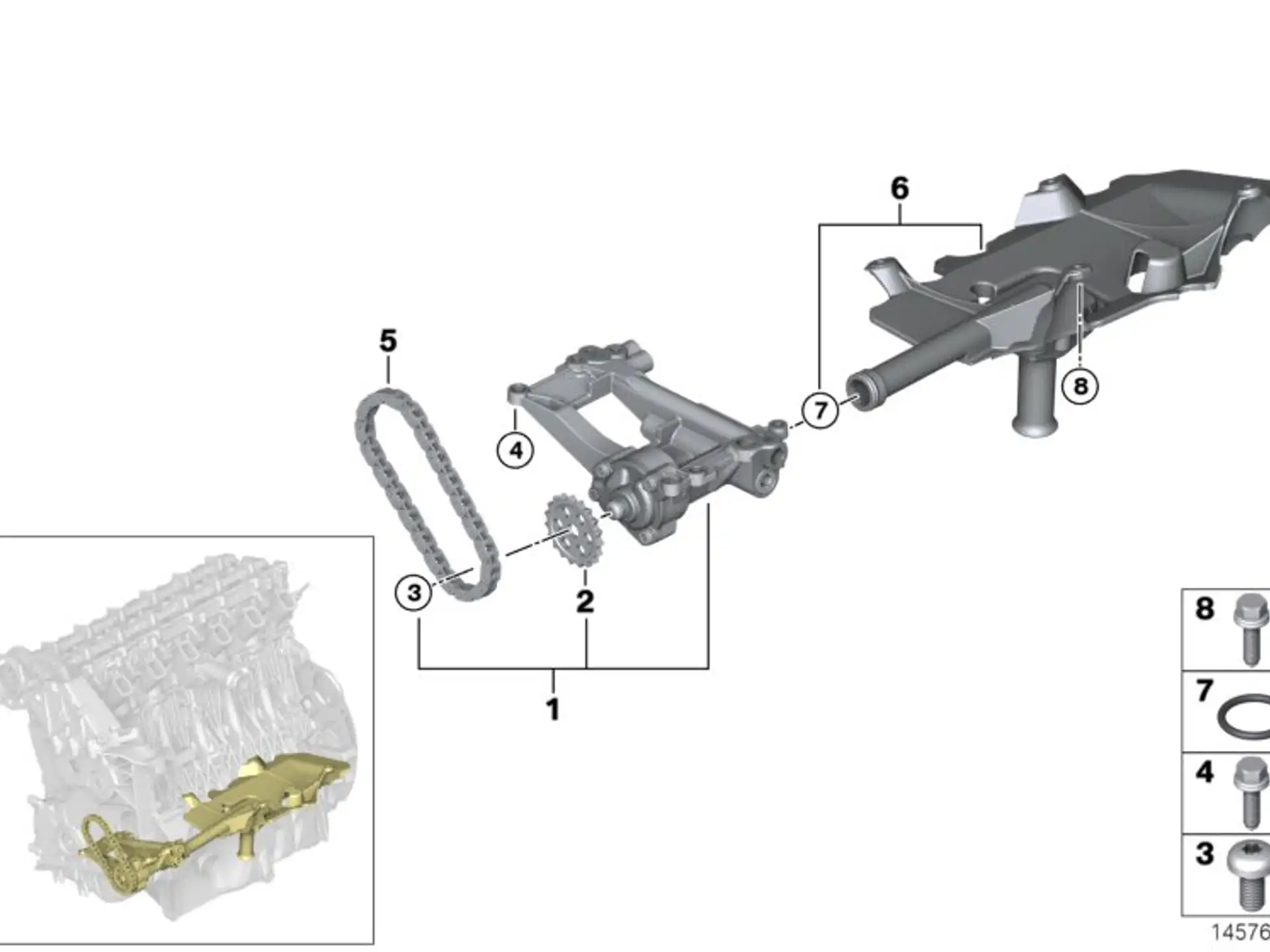 BMW Ölpumpe E60 E61 E63 E64 E65 E66 E70 E71 E83 E90 E91 E92 E93 11417805815