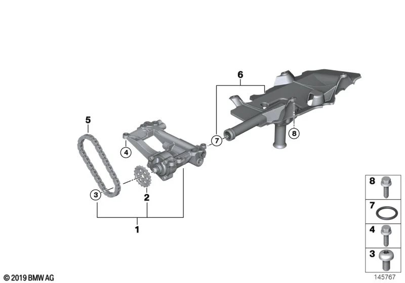 BMW Ansaugrohr mit Dichtung E60 E61 E63 E64 E65 E66 11417792946