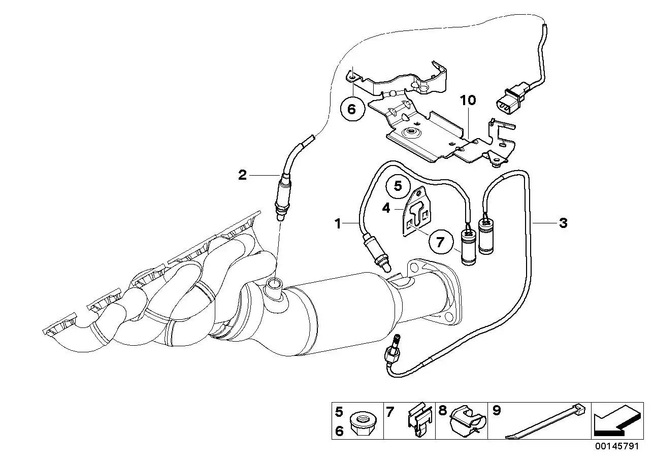 BMW Lambda-Monitorsonde E60 E61 E63 E64 11787836451