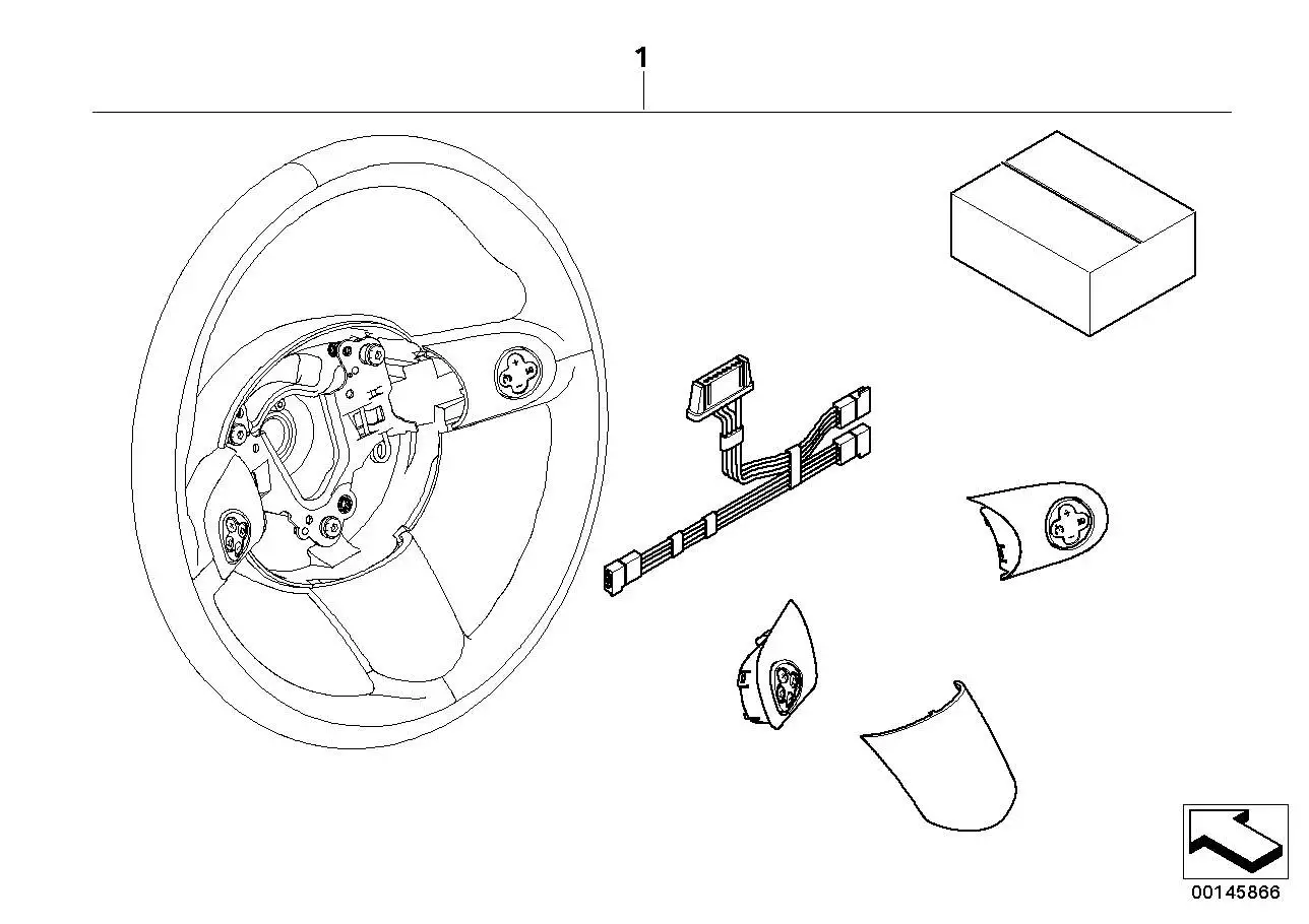 BMW Verbindungsleitung Lenkrad R50 R52 R53 61316954014 - Bildposi