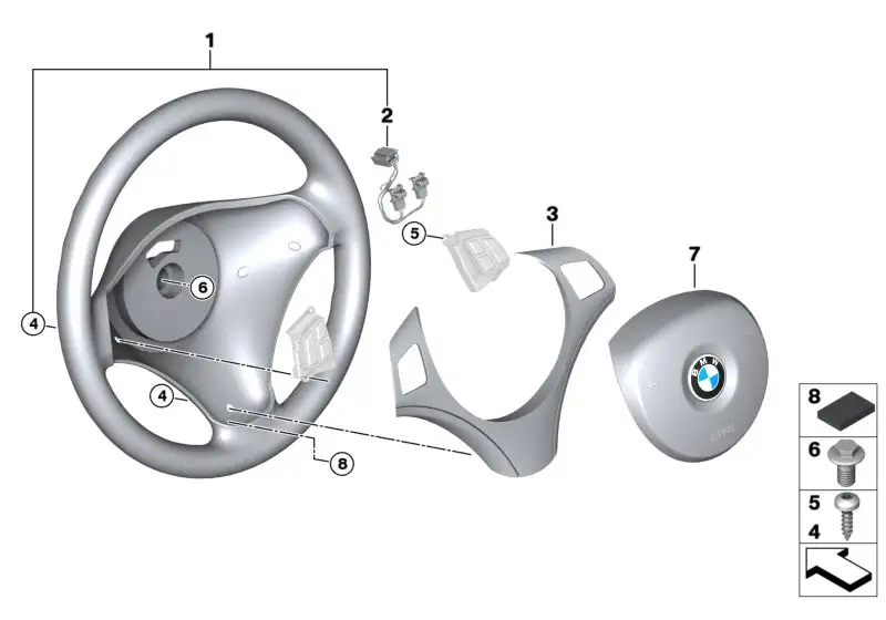 BMW Sportlenkrad Airbag Leder E81 E82 E84 E87 E88 E90 E91 E92 E93