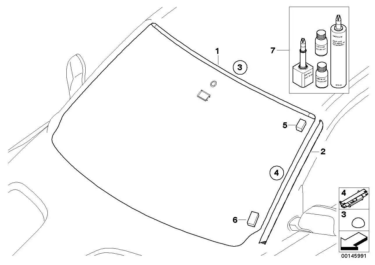 BMW Abdeckung Frontscheibe oben E83 51313415508 - X3 E83