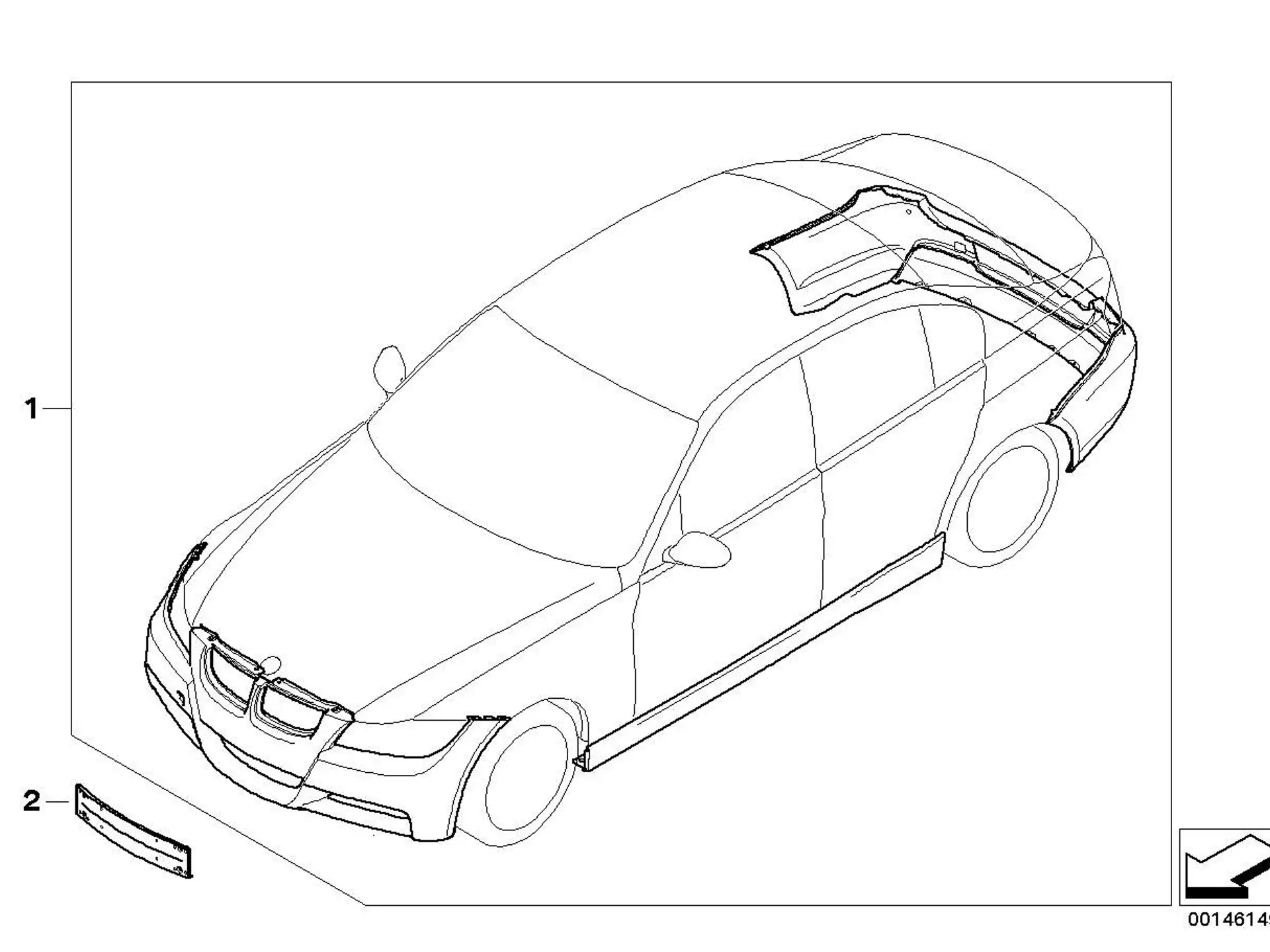BMW Luftführung Bremse vorne rechts E90 E91 51747891380