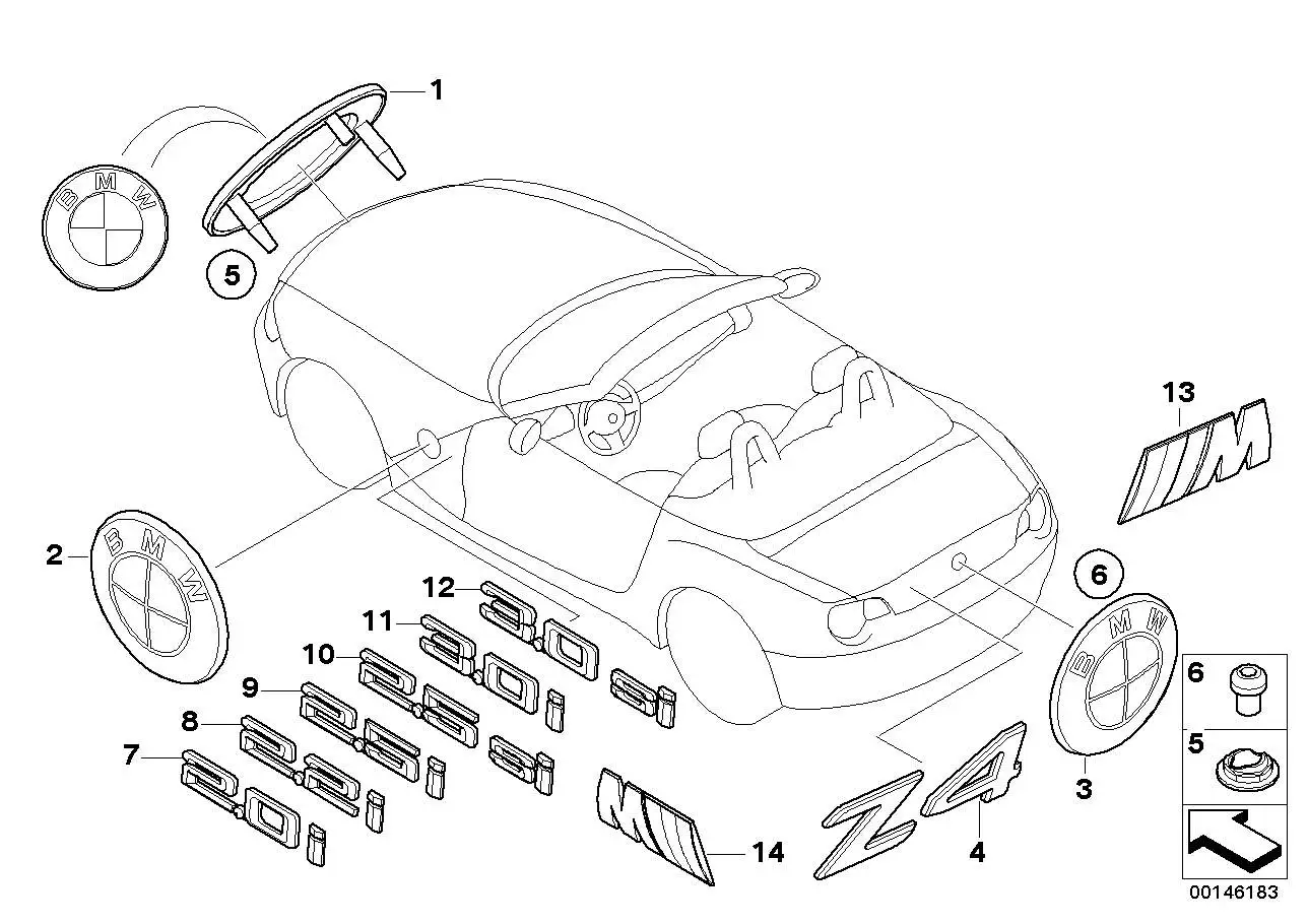 BMW Schriftzug E85 51147172021 - Bildposition 07