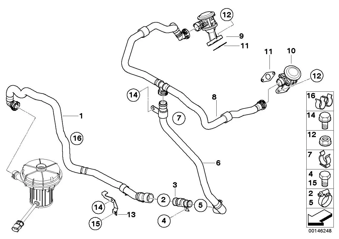 BMW Druckleitung E60 E61 E63 E64 11727835047
