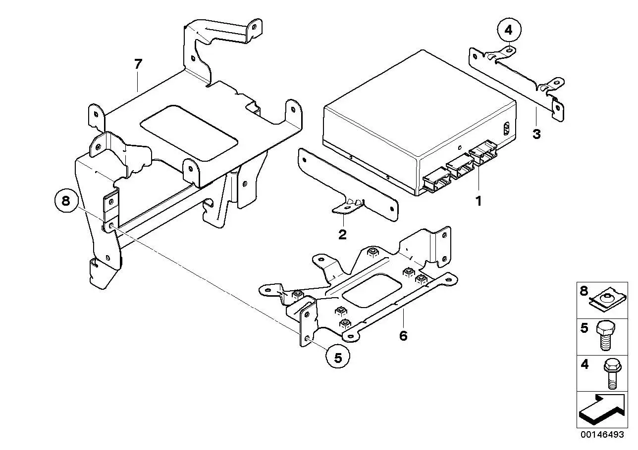 BMW Halter Videomodul rechts E60 E61 E63 E64 65136925106 - 5er, 6