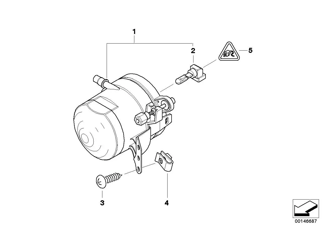 BMW Nebelscheinwerfer rechts E60 E61 E63 E64 E83 E90 E91 63176910