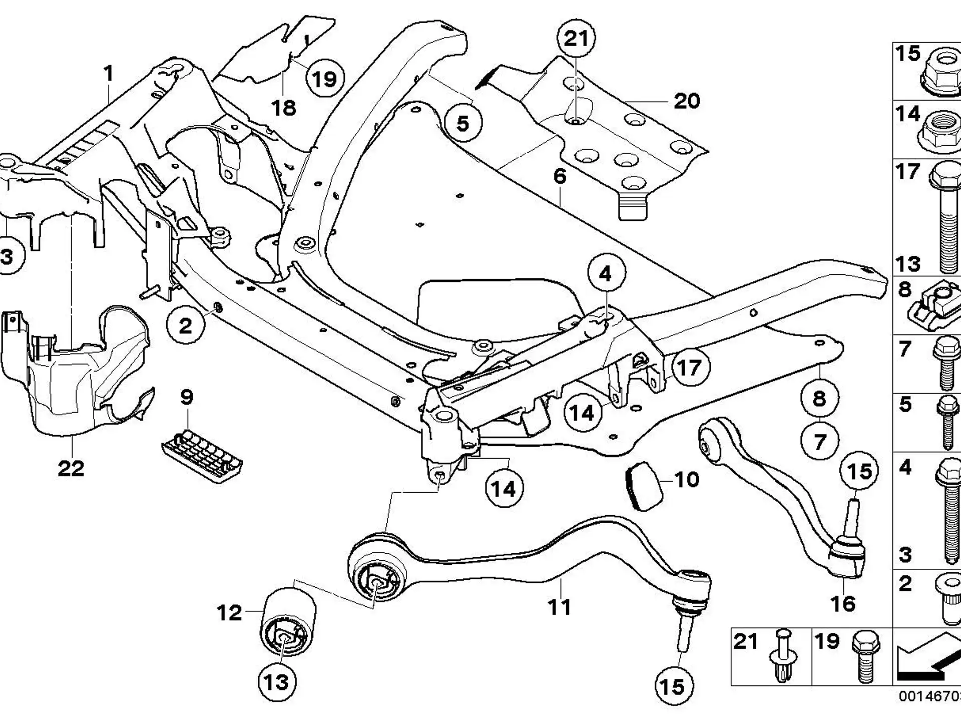 BMW Sechskantschraube mit Flansch E60 E61 E63 E64 F01 F02 F04 F06 F07 F10 F11 F12 F13 F23 F34 F36 G29 M40i 31106760222