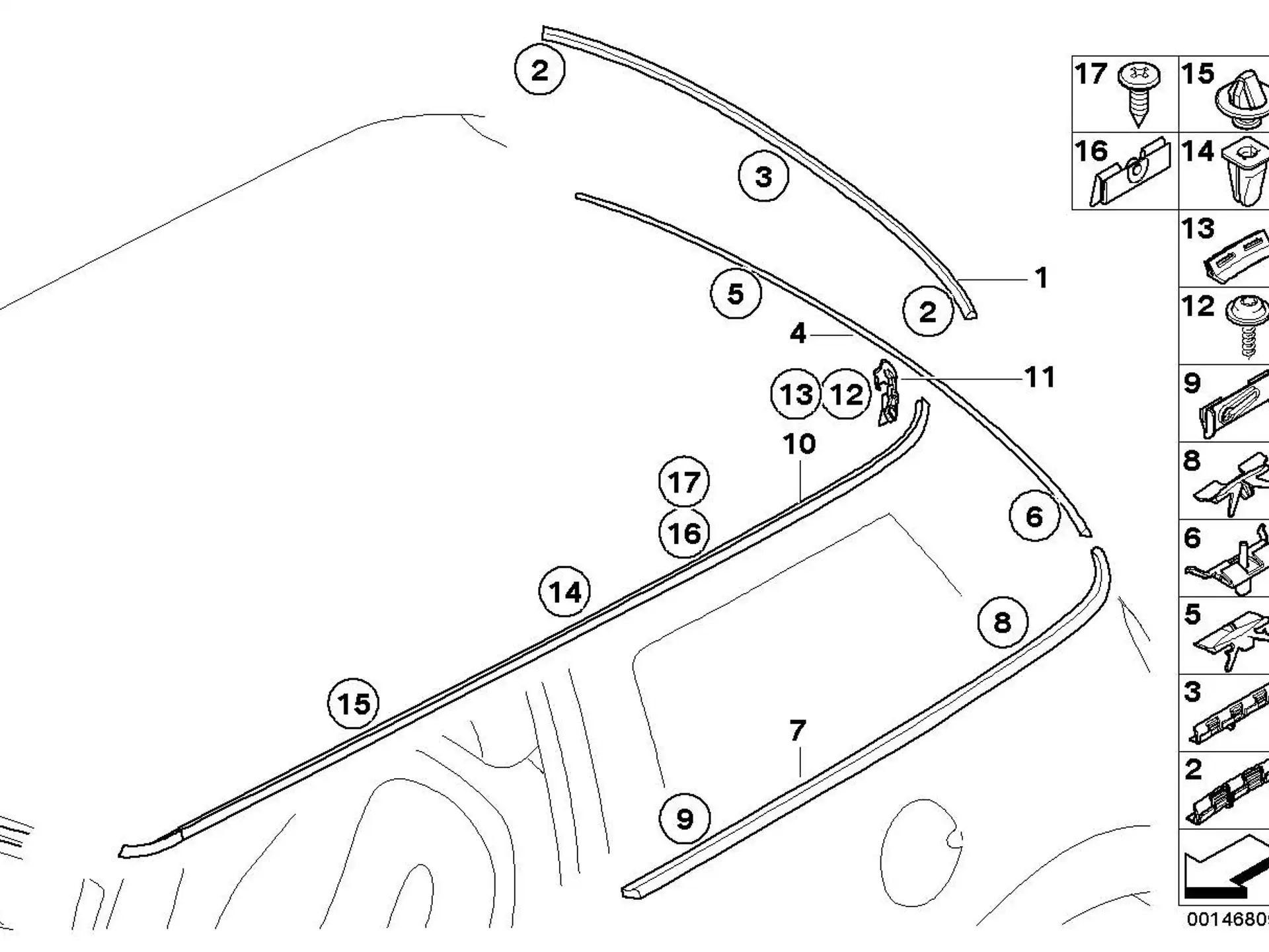BMW Clip R50 R53 51317113199